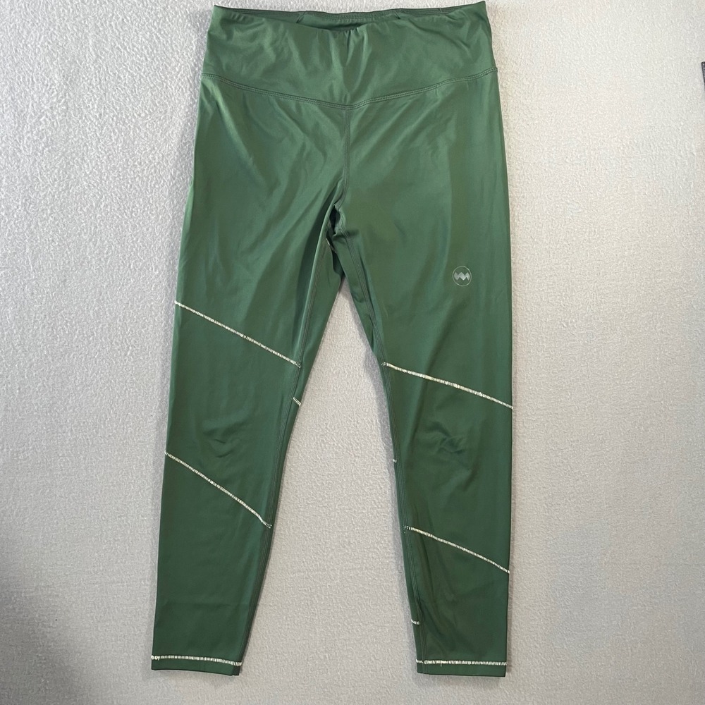Janji Forest Green Reflective Stretch Leggings